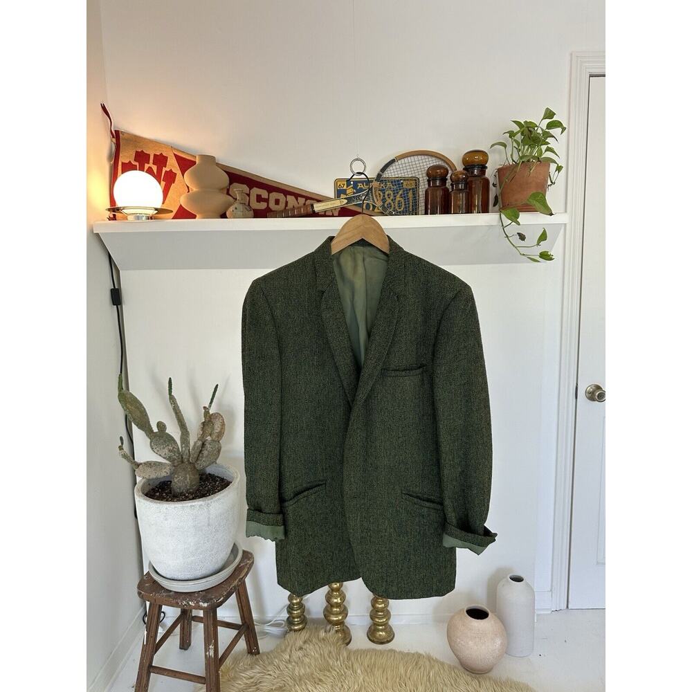 Vintage Ratner California Green Tweed Jacket Women's Medium